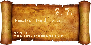 Homolya Terézia névjegykártya